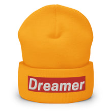 Load image into Gallery viewer, Dreamer Embroidered Cuffed Beanie, Beanies Hats For Men, Beanie For Women, Yoga Gifts
